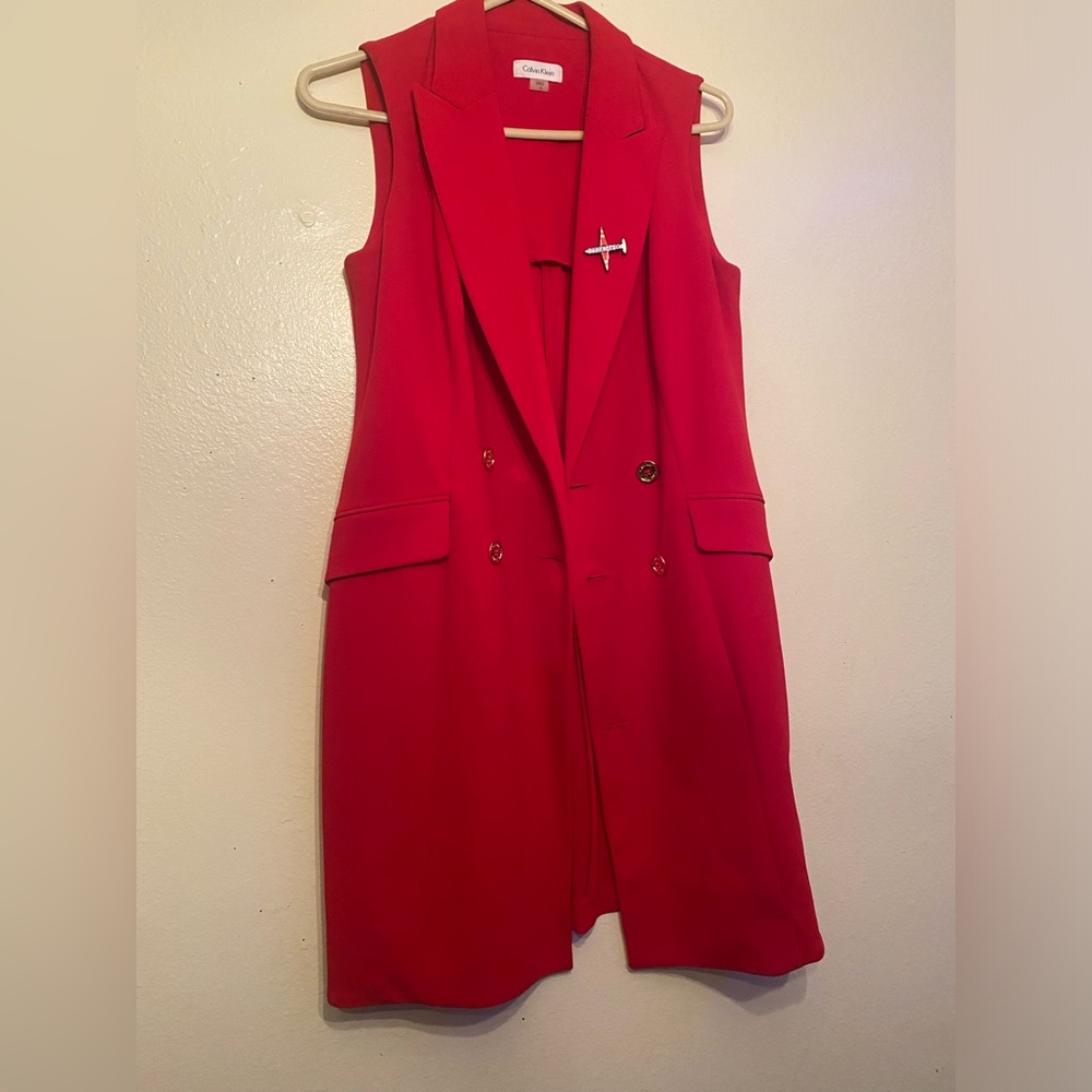 Blazer women color red